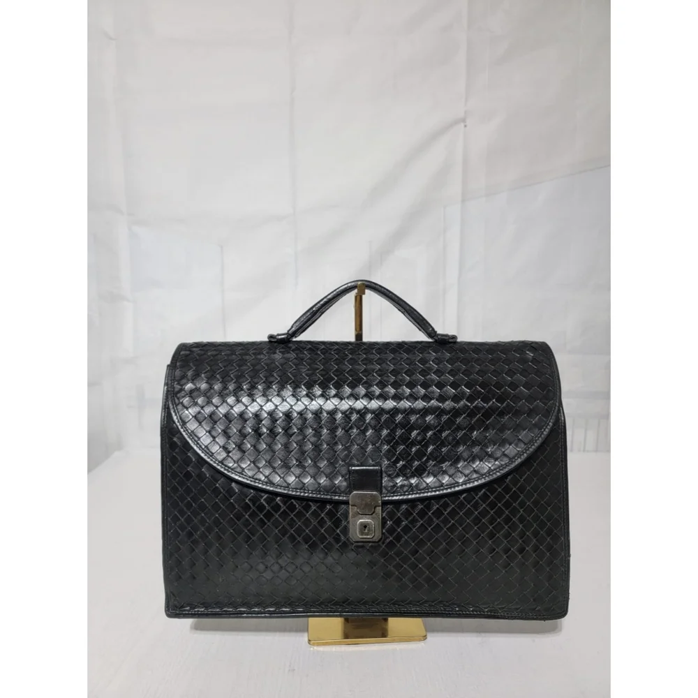Authentic Bottega Veneta Envelope Briefcase Intrecciato Nappa BLACK